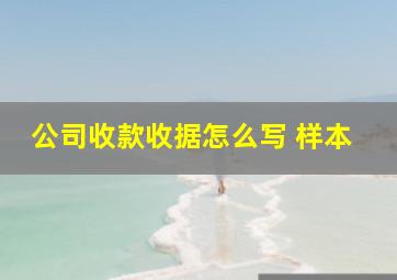 公司收款收据怎么写 样本